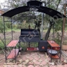 Печь-Мангал-Гриль "Викинг" (5мм) с крышкой-барбекю и решеткой (176кг)