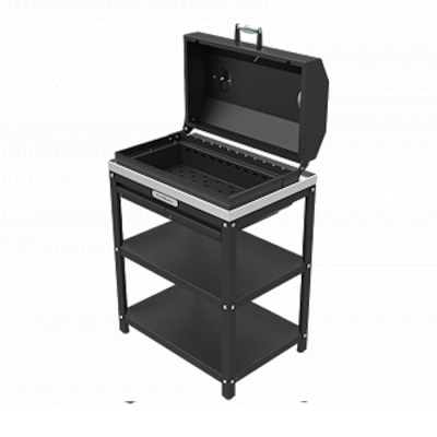 Стол-гриль с решёткой из чугуна