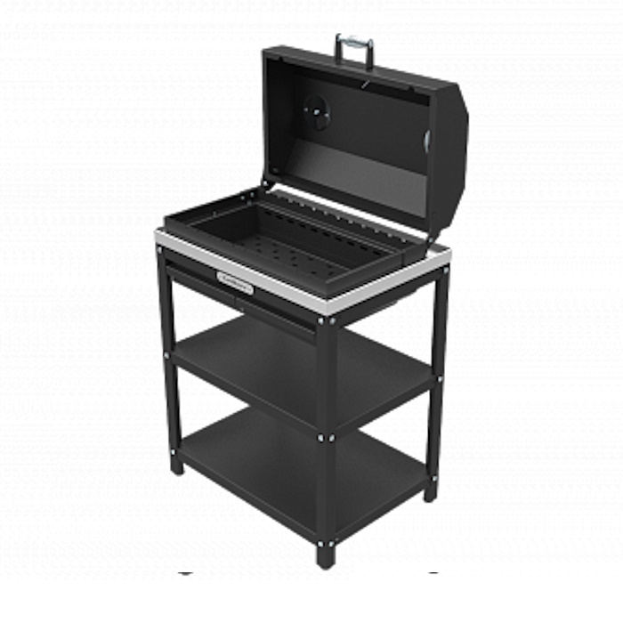 Стол-гриль с решёткой из чугуна