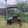 Мангал МУРОМ с печкой для казана, крышкой-барбекю и решеткой-гриль