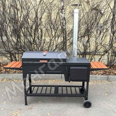 Печь-Мангал ПМ-400 (толщина металла 5 мм) с крышкой-барбекю и решеткой-гриль (вес 125 кг)