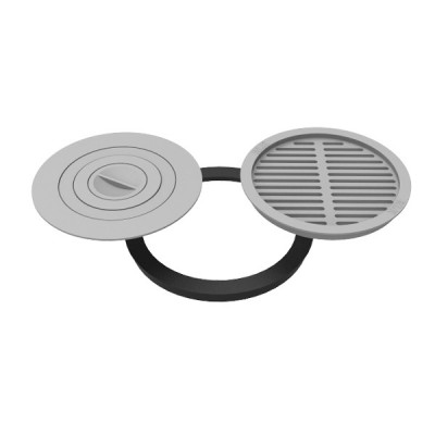 Плита чугунная (кольца) + чугунная решетка-гриль для печей диаметром 44 см