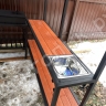 Беседка 2x2 с мангалом 100х35х17, с лавочкой и мойкой