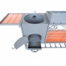 Мангал ММ22МП, 100х35х17см, (5мм) с печью под казан 